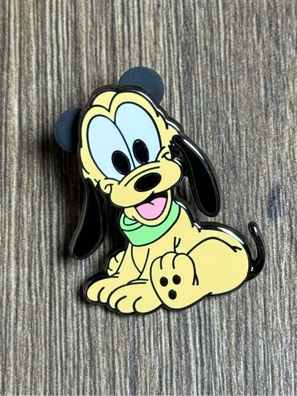 Pluto Yellow Petite Enamel Pin - Disney 2008 Collectable